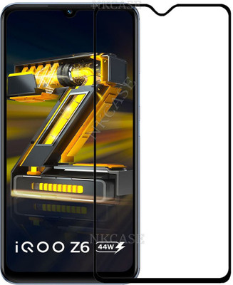 NKCASE Edge To Edge Tempered Glass for iQOO Z6 44W(Pack of 1)