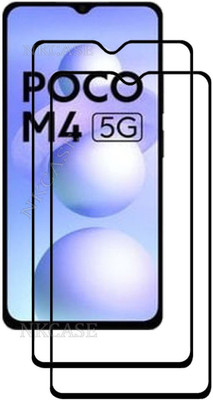 NKCASE Edge To Edge Tempered Glass for POCO M4 5G(Pack of 2)