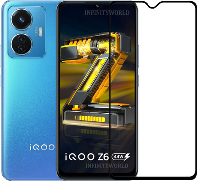 INFINITYWORLD Edge To Edge Tempered Glass for IQOO Z6 44W(Pack of 1)