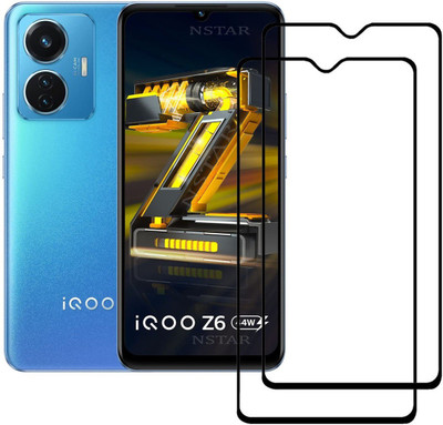 NSTAR Edge To Edge Tempered Glass for iQOO Z6 44W(Pack of 2)