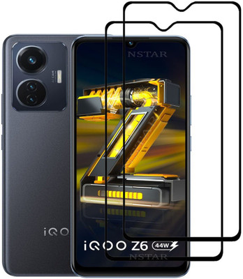 NSTAR Edge To Edge Tempered Glass for iQOO Z6 44W(Pack of 2)