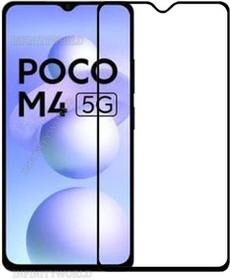 INFINITYWORLD Edge To Edge Tempered Glass for POCO M4 5G(Pack of 1)