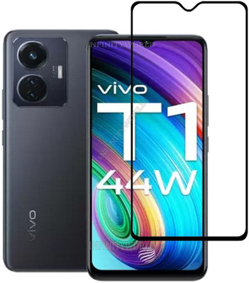INFINITYWORLD Edge To Edge Tempered Glass for vivo T1 44W(Pack of 1)