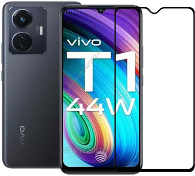 INFINITYWORLD Edge To Edge Tempered Glass for vivo T1 44W(Pack of 1)