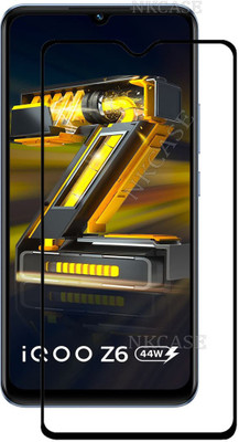 NKCASE Edge To Edge Tempered Glass for iQOO Z6 44W(Pack of 1)