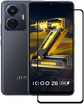 NKCASE Edge To Edge Tempered Glass for iQOO Z6 44W(Pack of 1)