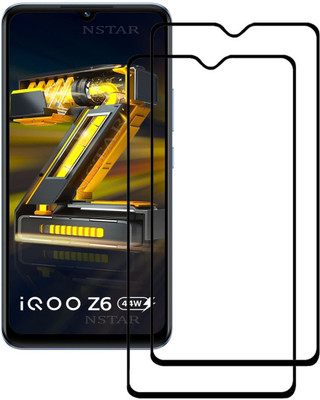NSTAR Edge To Edge Tempered Glass for iQOO Z6 44W(Pack of 2)
