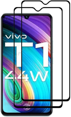 NSTAR Edge To Edge Tempered Glass for vivo T1 44W(Pack of 2)