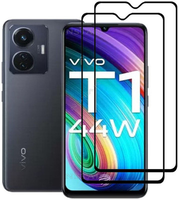 NSTAR Edge To Edge Tempered Glass for vivo T1 44W(Pack of 2)