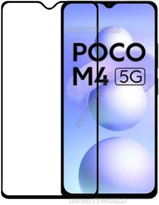INFINITYWORLD Edge To Edge Tempered Glass for POCO M4 5G(Pack of 1)