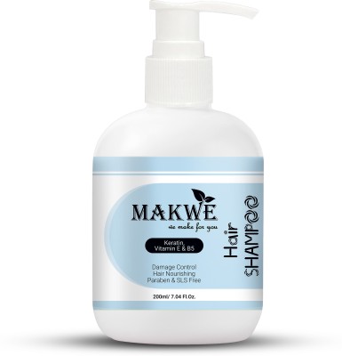 MAKWE Premium keratin with vitamin E & B5 Hair Shampoo | Paraben free(200ml)(200 ml)