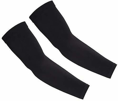 Mahasan Nylon Arm Sleeve For Boys & Girls(Free, Black)