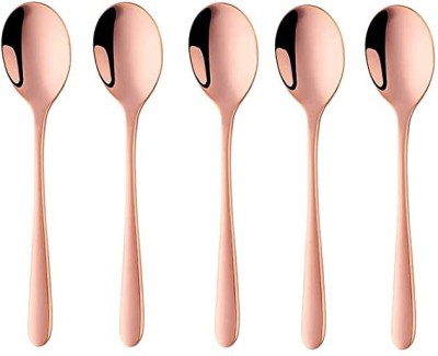 YELONA Y139-ROSE GOLD-Set Of 5 Stainless Steel Table Spoon Set(Pack of 5)