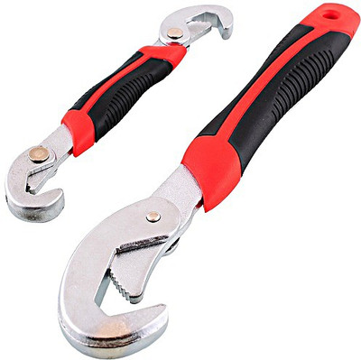 Snap 'n Grip C Shaped Bmesng1 Auto Adjustable Universal Wrench (Black and Red) -Pack of 2 Combination Wrench