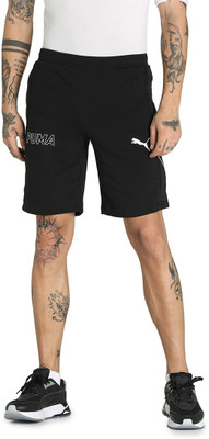 PUMA Printed Men Black Regular Shorts