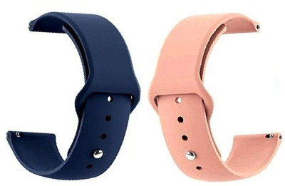 BLACK LOVIES 22MM SOFT SILICON BELT Smart Watch Strap(Blue, Pink)