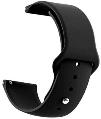 BLACK LOVIES 22MM SOFT SILICON BELT Smart Watch Strap(Black)