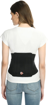 Oliver Contoured Lumbo Sacral Lumbar Support Waist belt for Back Pain Relief Black Back / Lumbar Support(Black)