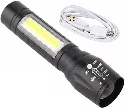 TITTYNO Best Portable Lightweight 3-Mode for Change Aluminum Alloy with Anti-Scratching Torch(Black, 9.3 cm, Rechargeable)