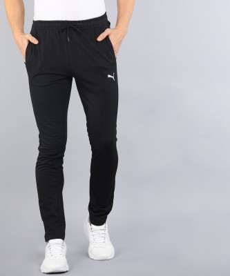 PUMA Zippered Sweatpants TR Solid Men Black Track Pants