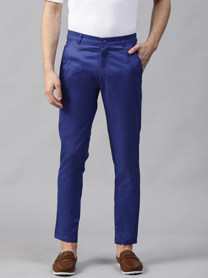 DENNISON Tapered Men Blue Trousers
