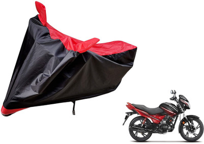 MOCKHE Two Wheeler Cover for Hero(Glamour, Black, Red)