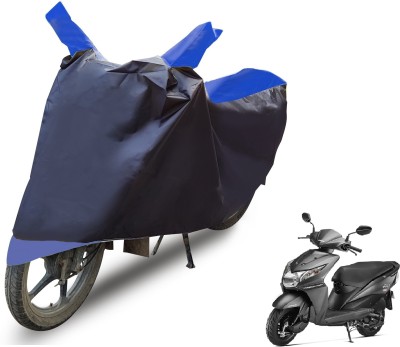 Auto Hub Two Wheeler Cover for Honda(Dio, Black, Blue)