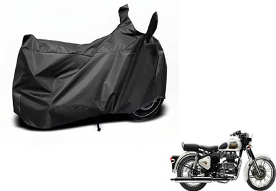 MOCKHE Waterproof Two Wheeler Cover for Royal Enfield(Classic 350, Black)