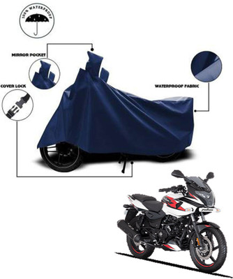 AUTOCAD Waterproof Two Wheeler Cover for Bajaj(Pulsar 220 DTS-i, Blue)