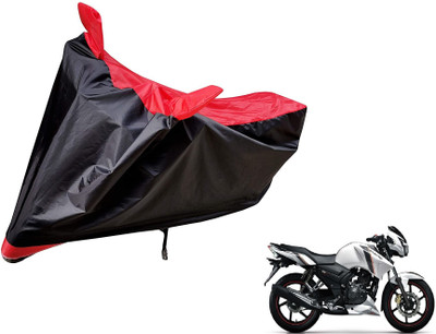 MOCKHE Two Wheeler Cover for TVS(Apache RTR 160, Black, Red)