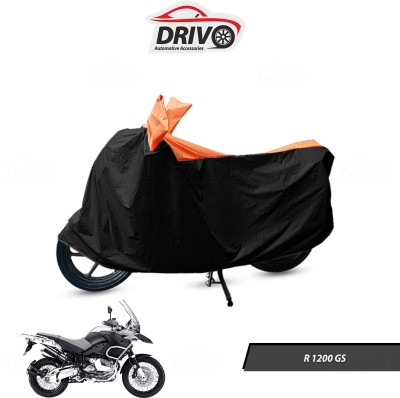 Drivo Waterproof Two Wheeler Cover for BMW(R 1200 GS, Black, Orange)