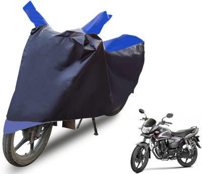 Auto Hub Two Wheeler Cover for Honda(CB Shine, Black, Blue)