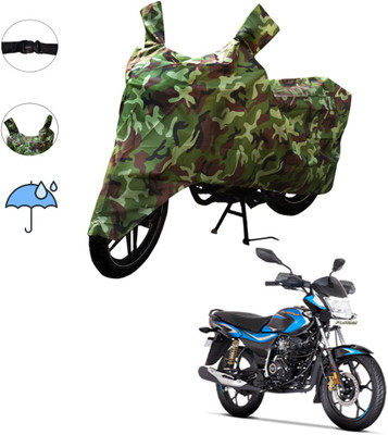 AutoGalaxy Waterproof Two Wheeler Cover for Bajaj(Platina 125, Green)