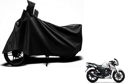 MOCKHE Two Wheeler Cover for TVS(Apache RTR 160, Black)