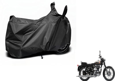MOCKHE Waterproof Two Wheeler Cover for Royal Enfield(Bullet 350, Black)