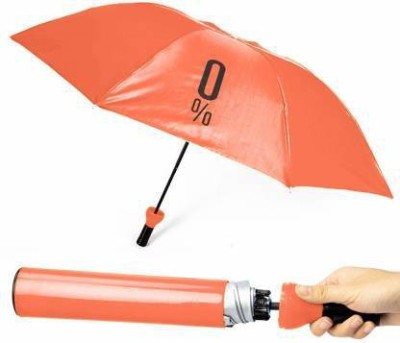 Zhola Foldable Double Layer Outdoor Sun-Rain Gear Bottle Design Mini Umbrella Orange Umbrella(Orange)