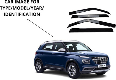 KRISHNA AUTO For Non-convertibles Front, Rear Wind Deflector(Hyundai Venue E 1.4 CRDi)