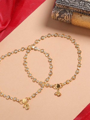 RRSaless Gold Payal For Women Alloy Anklet