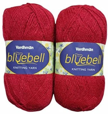 KYSS Vardhman Bluebell Wool Hand Knitting Wool/Art Craft Yarn, Shade No-82, 400 GM