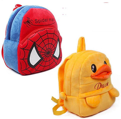 BHAVYA spider+duck Kids School Bag pack of 2 bags Backpacks Boys Girls (2-5 Years) School Bag(Multicolor, 15 inch)