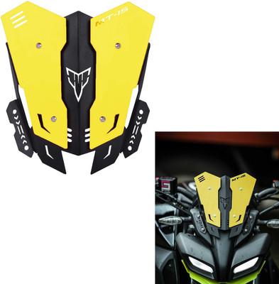 Vagary Heavy Quality Metal Visor for Yamaha MT15 (Yellow) Bike Windshield