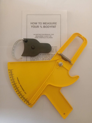FLOVEIN SKINFOLD CALIPER WITH BODY MEASUREMENT TAPE Body Fat Analyzer(Yellow)