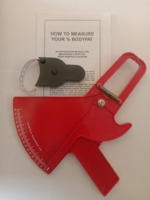 FLOVEIN SKINFOLD CALIPER WITH BODY MEASUREMENT TAPE Body Fat Analyzer(Red)