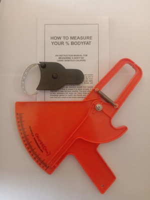 FLOVEIN SKINFOLD CALIPER WITH BODY MEASUREMENT TAPE Body Fat Analyzer(Orange)