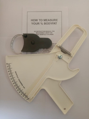FLOVEIN SKINFOLD CALIPER WITH BODY MEASUREMENT TAPE Body Fat Analyzer(White)