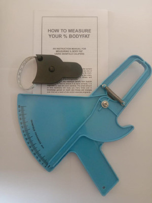 FLOVEIN SKINFOLD CALIPER WITH BODY MEASUREMENT TAPE Body Fat Analyzer(Blue)