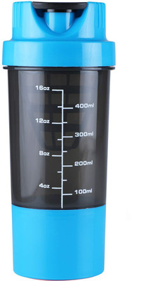HMFURRYS FINEST 500 ml Plastic Shaker(Pack of 1, Blue)