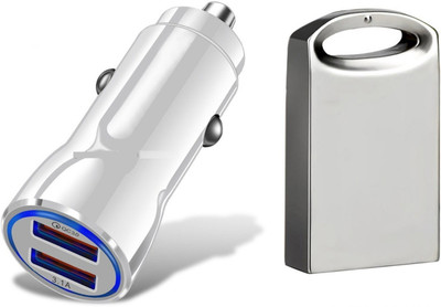 RPMSD v2.1+EDR Car Bluetooth Device with Audio Receiver, Car Charger(White, Silvar)