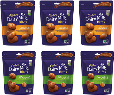 Cadbury Dairy Milk Bites - Almond, Hazelnut Brittles(6 x 40 g)