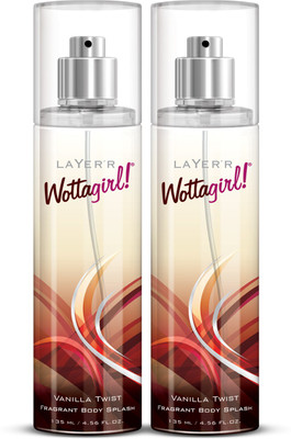LAYER'R Vanilla Twist Fragrant Long Lasting Body Spray  -  For Women(135 ml, Pack of 2)